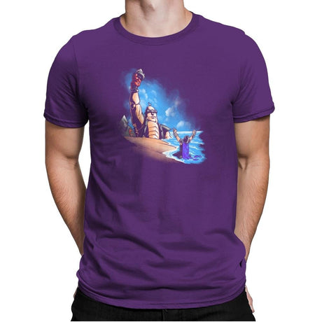 Damn You All to Shell Exclusive - Mens Premium T-Shirts RIPT Apparel Small / Purple Rush