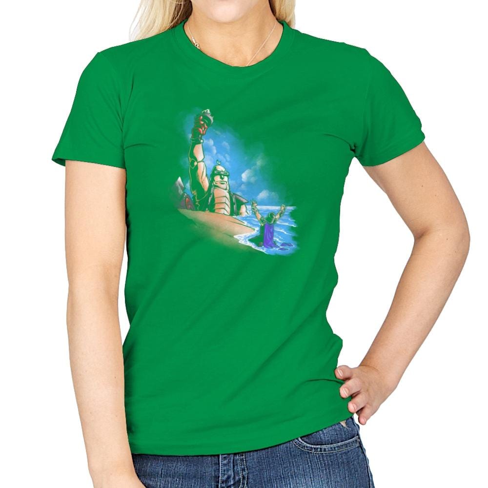 Damn You All to Shell Exclusive - Womens T-Shirts RIPT Apparel Small / Irish Green