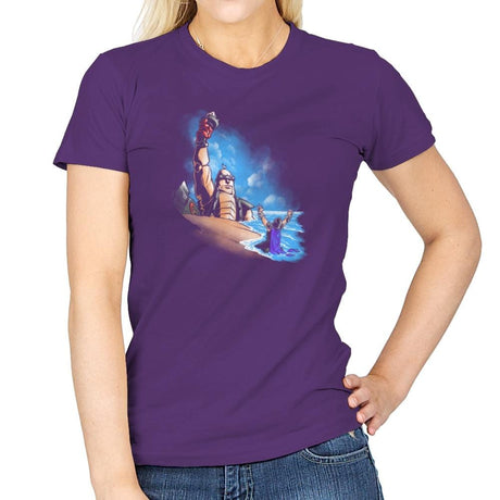 Damn You All to Shell Exclusive - Womens T-Shirts RIPT Apparel Small / Purple