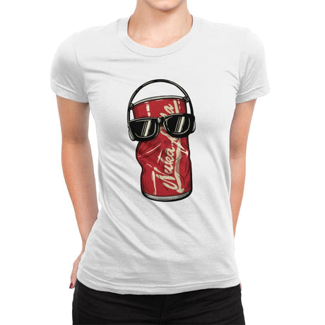 Dancing Atomic Can - Womens Premium T-Shirts RIPT Apparel Small / White
