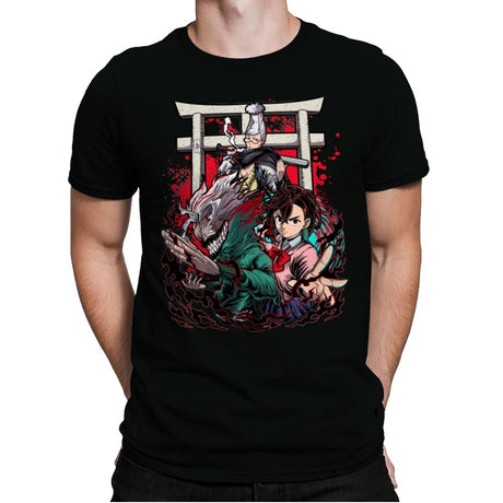 Dandadan Trinity - Mens Premium T-Shirts RIPT Apparel Small / Black