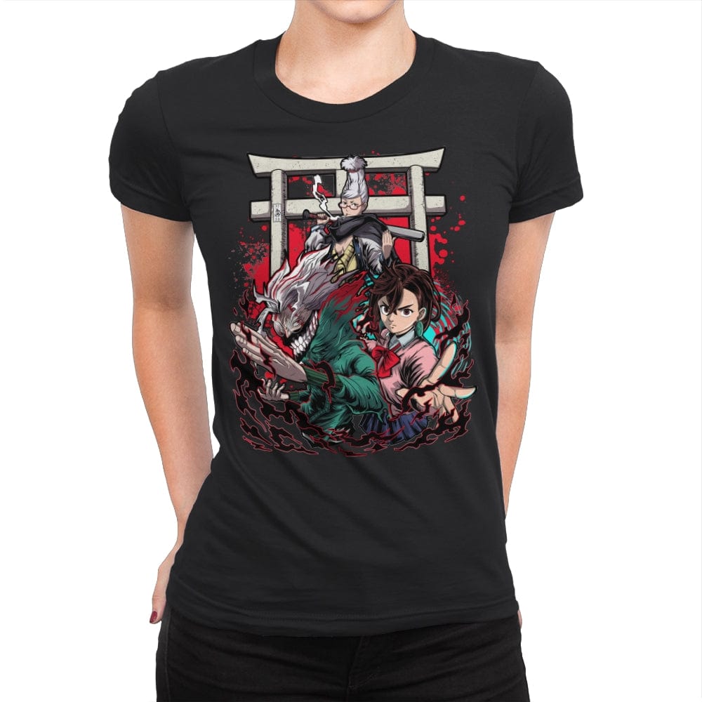 Dandadan Trinity - Womens Premium T-Shirts RIPT Apparel Small / Black