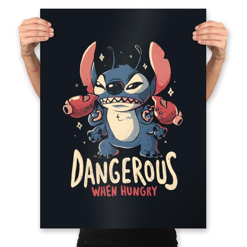 Dangerous When Hungry - Prints Posters RIPT Apparel 18x24 / Black