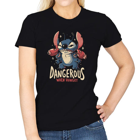 Dangerous When Hungry - Womens T-Shirts RIPT Apparel Small / Black