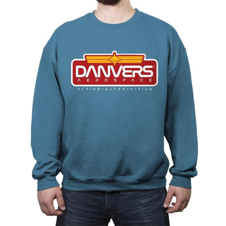 Danvers Aerospace - Crew Neck Sweatshirt Crew Neck Sweatshirt RIPT Apparel Small / Indigo Blue