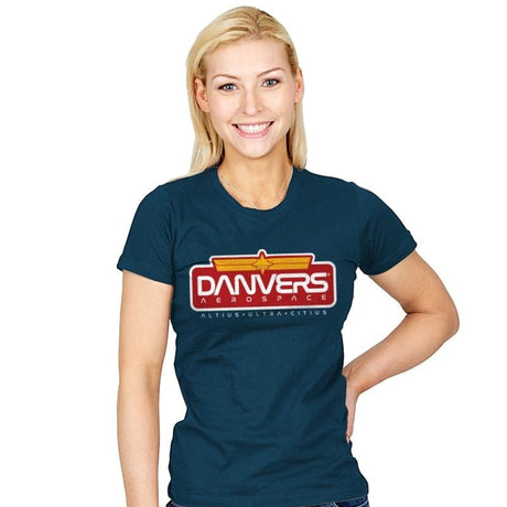 Danvers Aerospace - Womens T-Shirts RIPT Apparel Small / Indigo