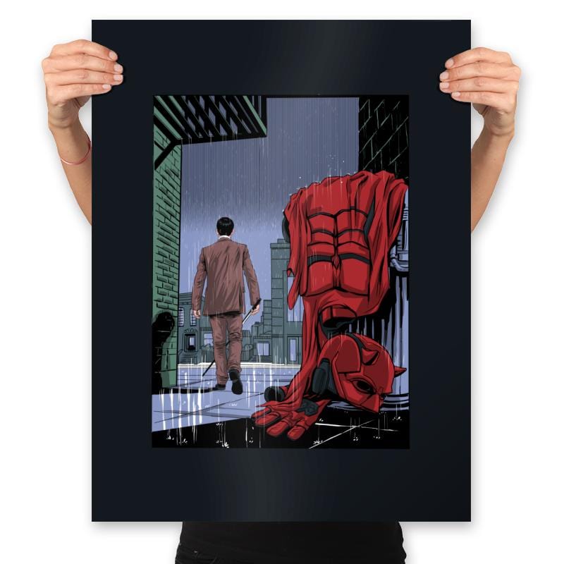 Daredevil No More - Prints Posters RIPT Apparel 18x24 / Black