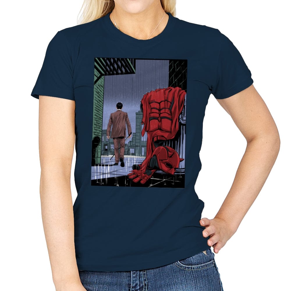 Daredevil No More - Womens T-Shirts RIPT Apparel Small / Navy