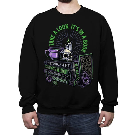 Dark Books - Crew Neck Sweatshirt Crew Neck Sweatshirt RIPT Apparel Small / Black