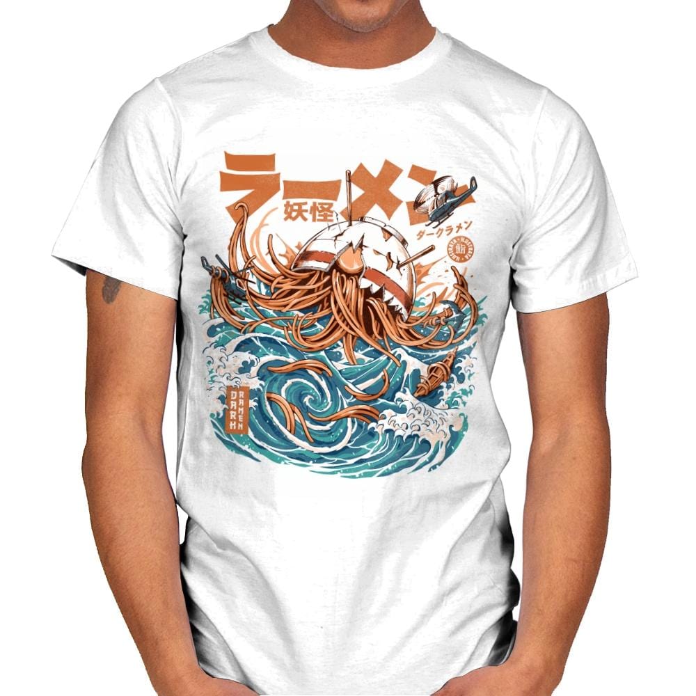 Dark Great Ramen off Kanagawa - Mens T-Shirts RIPT Apparel Small / White