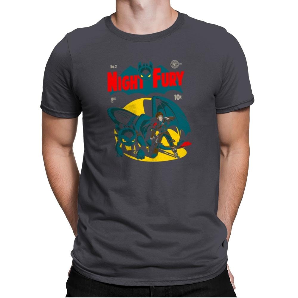 Dark Knight Fury Exclusive - Mens Premium T-Shirts RIPT Apparel Small / Heavy Metal