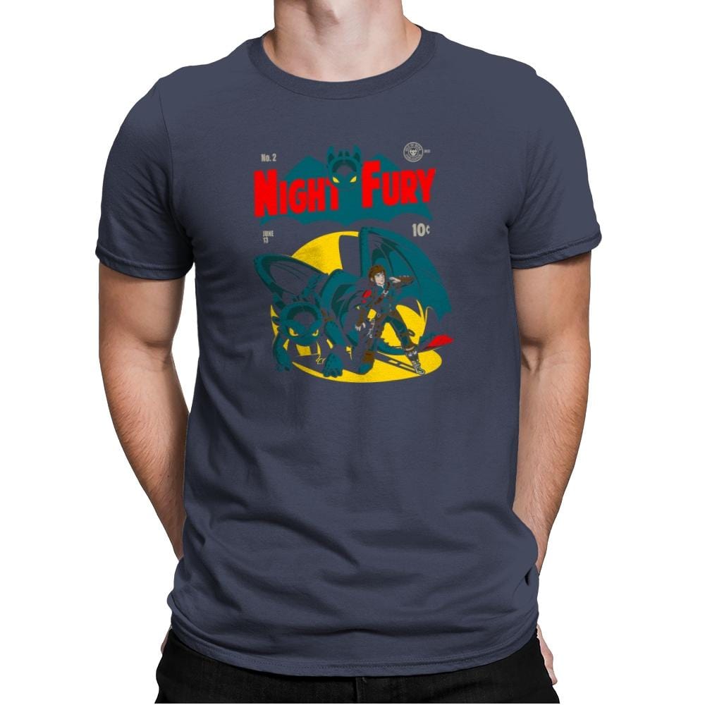 Dark Knight Fury Exclusive - Mens Premium T-Shirts RIPT Apparel Small / Indigo