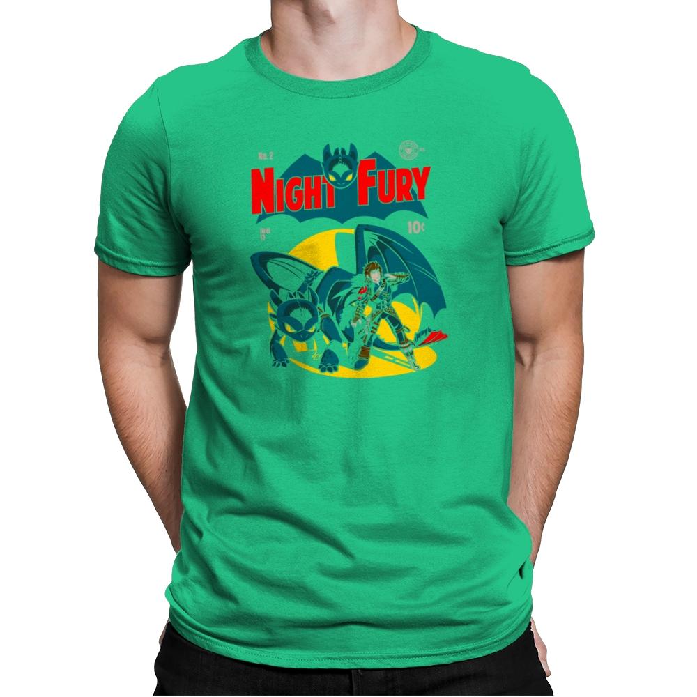 Dark Knight Fury Exclusive - Mens Premium T-Shirts RIPT Apparel Small / Kelly Green