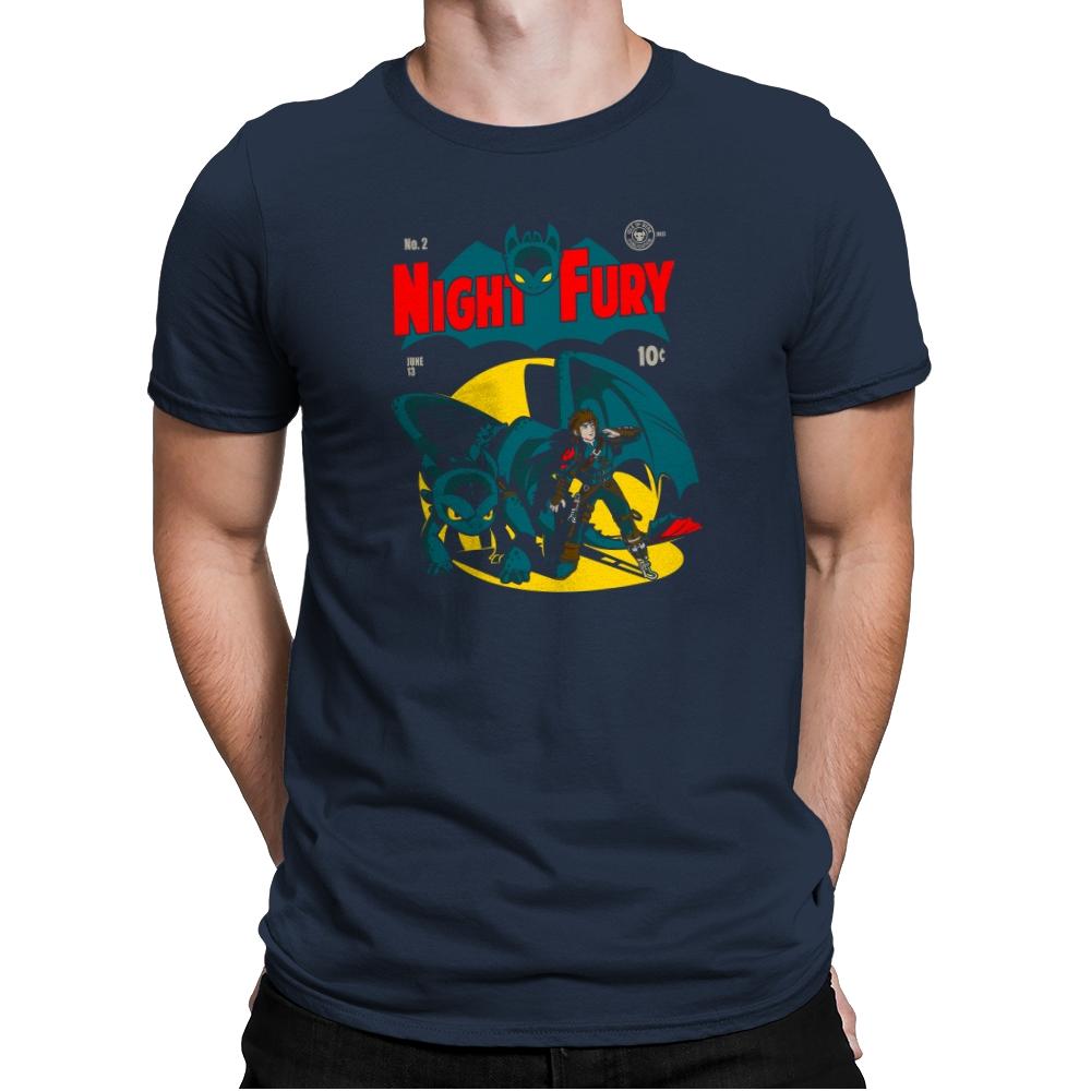 Dark Knight Fury Exclusive - Mens Premium T-Shirts RIPT Apparel Small / Midnight Navy