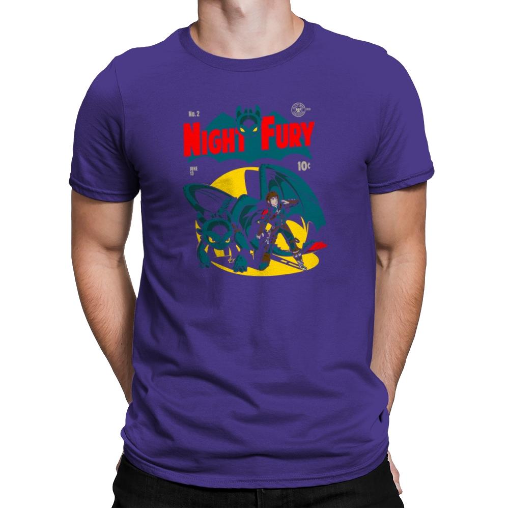 Dark Knight Fury Exclusive - Mens Premium T-Shirts RIPT Apparel Small / Purple Rush