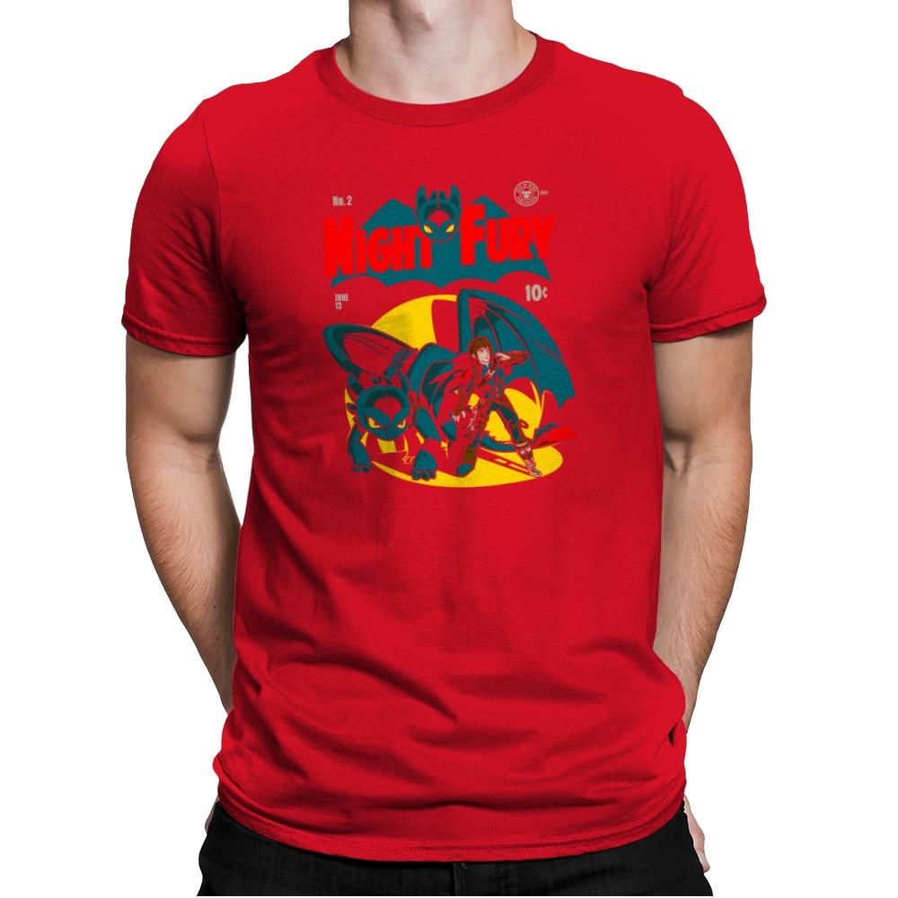 Dark Knight Fury Exclusive - Mens Premium T-Shirts RIPT Apparel Small / Red