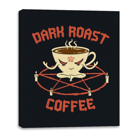 Dark Roast Coffee - Canvas Wraps Canvas Wraps RIPT Apparel 16x20 / Black