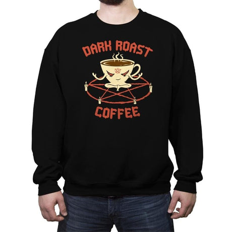 Dark Roast Coffee - Crew Neck Sweatshirt Crew Neck Sweatshirt RIPT Apparel Small / Black