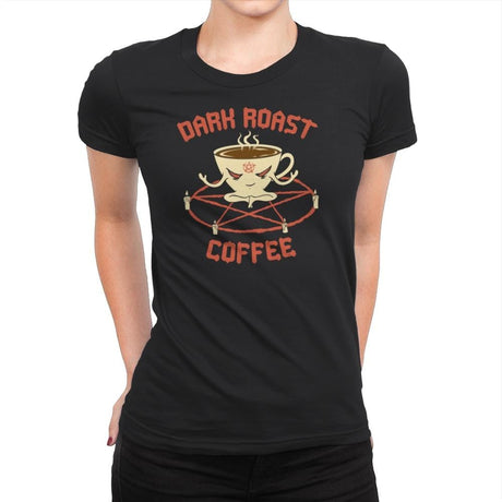 Dark Roast Coffee - Womens Premium T-Shirts RIPT Apparel Small / Black
