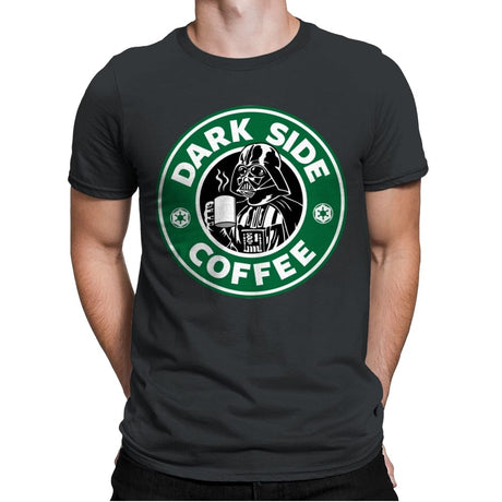 Dark Side Coffee - Mens Premium T-Shirts RIPT Apparel Small / Heavy Metal