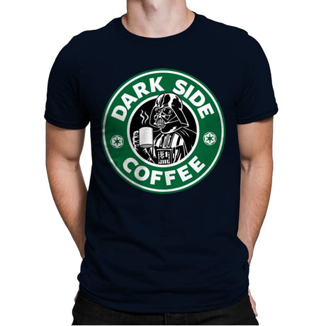 Dark Side Coffee - Mens Premium T-Shirts RIPT Apparel Small / Midnight Navy
