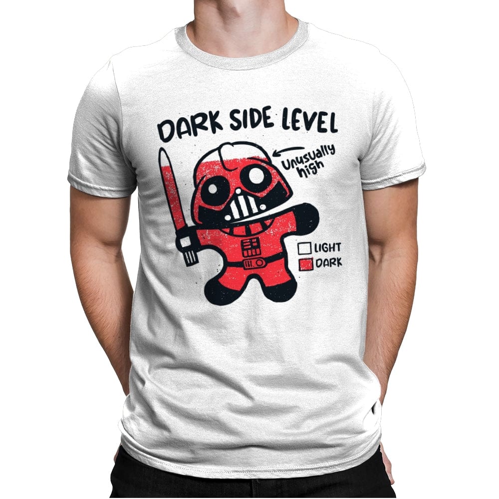 Dark Side Level - Mens Premium T-Shirts RIPT Apparel Small / White