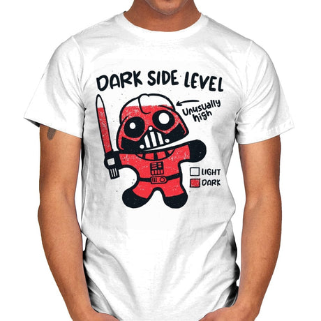 Dark Side Level - Mens T-Shirts RIPT Apparel Small / White