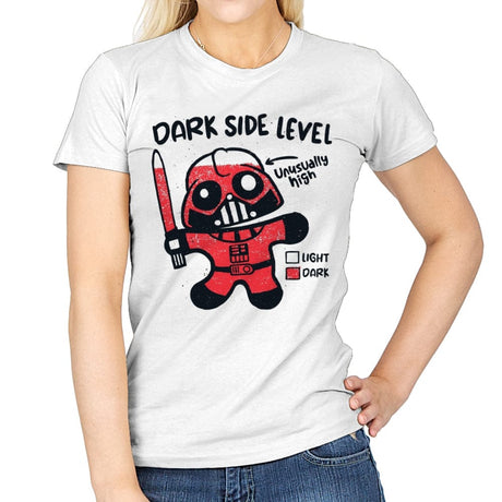 Dark Side Level - Womens T-Shirts RIPT Apparel Small / White