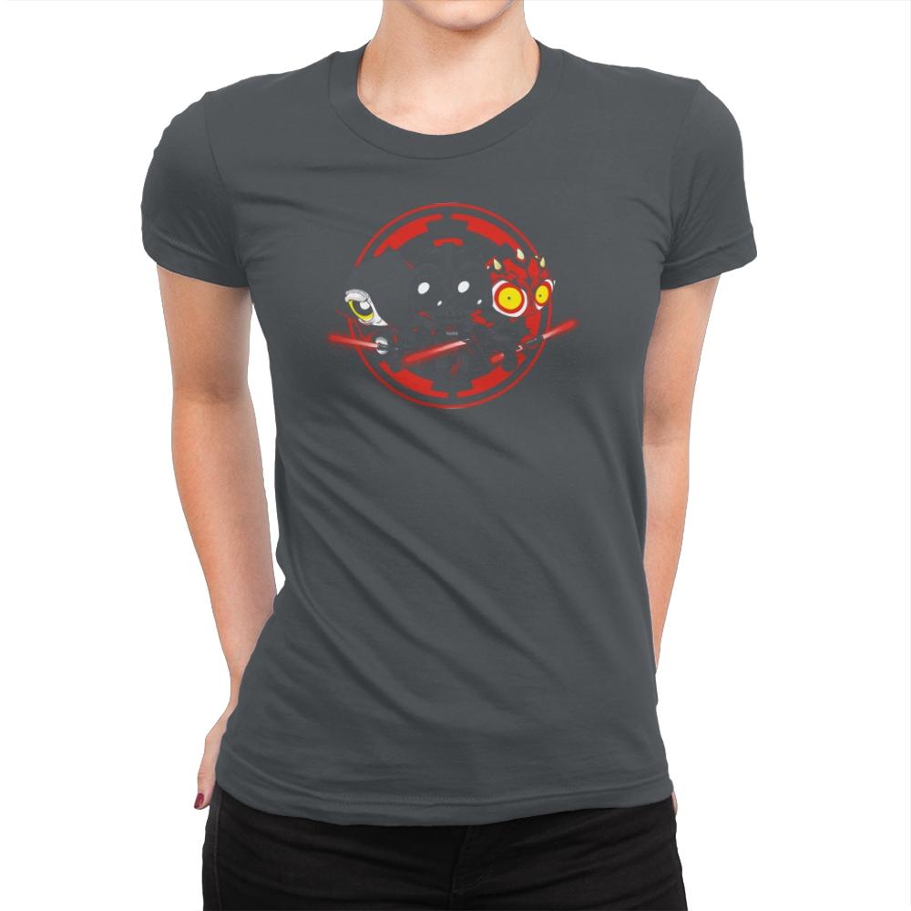 Dark Side  - Miniature Mayhem - Womens Premium T-Shirts RIPT Apparel Small / Heavy Metal