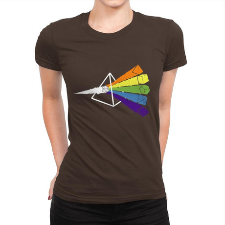 Dark Side o' The Dice - Womens Premium T-Shirts RIPT Apparel Small / Dark Chocolate