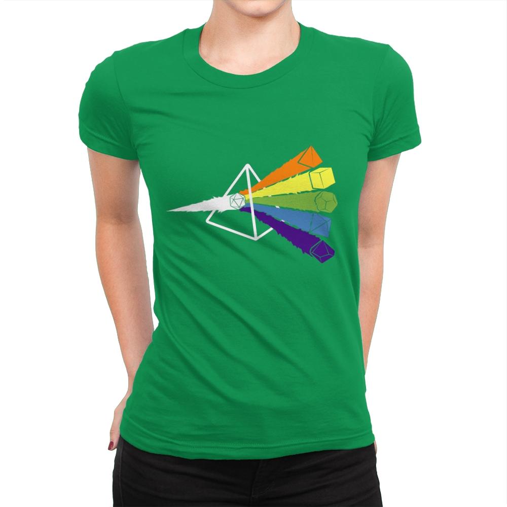 Dark Side o' The Dice - Womens Premium T-Shirts RIPT Apparel Small / Kelly Green