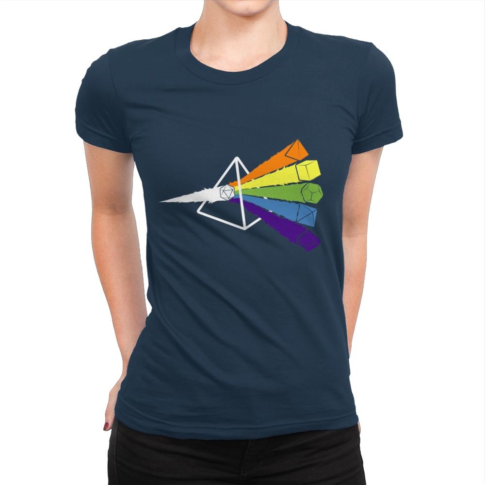 Dark Side o' The Dice - Womens Premium T-Shirts RIPT Apparel Small / Midnight Navy