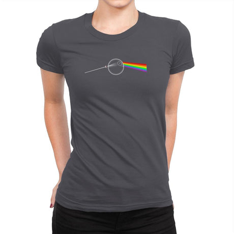 Dark Side of... That's NO MOON! Exclusive - Womens Premium T-Shirts RIPT Apparel Small / Heavy Metal