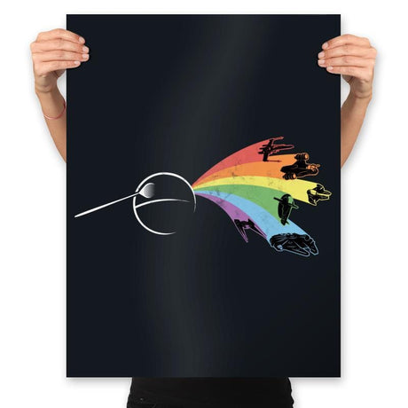 Dark Side of the Star - Prints Posters RIPT Apparel 18x24 / Black