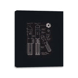 Dark Side Schematics - Canvas Wraps Canvas Wraps RIPT Apparel 11x14 / Black