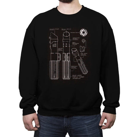 Dark Side Schematics - Crew Neck Sweatshirt Crew Neck Sweatshirt RIPT Apparel Small / Black