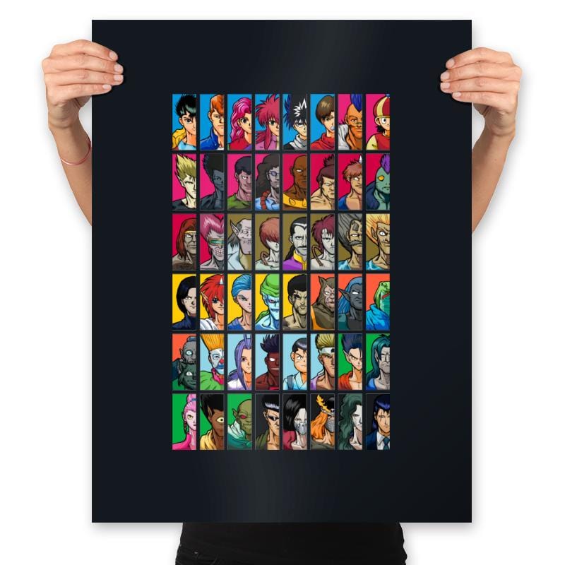 Dark Tournament Fighters - Prints Posters RIPT Apparel 18x24 / Black
