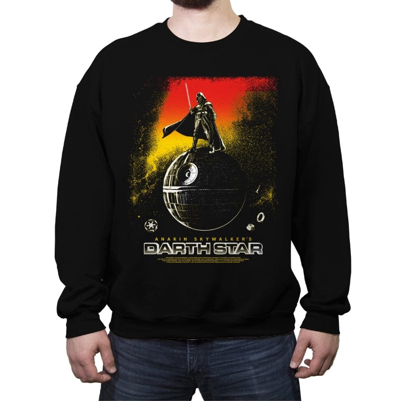 Darth Star - Crew Neck Sweatshirt Crew Neck Sweatshirt RIPT Apparel Small / Black