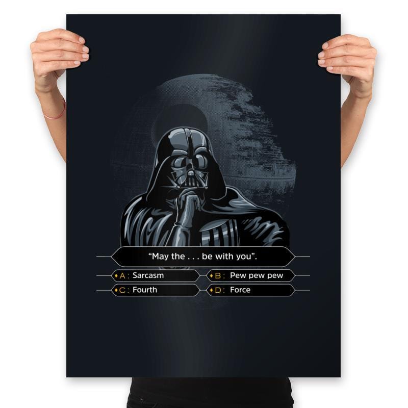 Darth Wants to be a Millionaire - Prints Posters RIPT Apparel 18x24 / Black