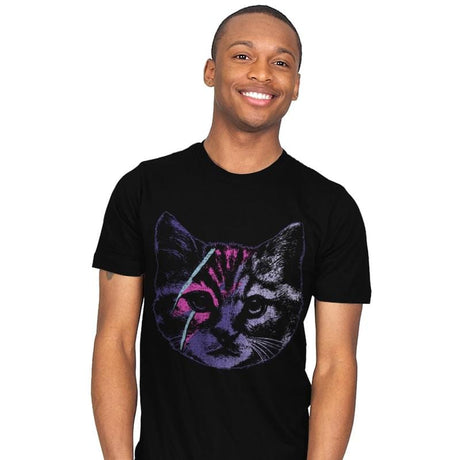 David Meowie - Mens T-Shirts RIPT Apparel Small / Black