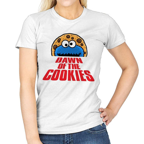 Dawn of the Cookies - Womens T-Shirts RIPT Apparel Small / White