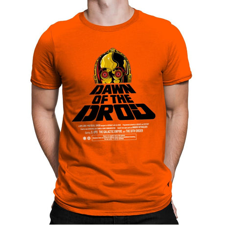 Dawn Of The Droid - Anytime - Mens Premium T-Shirts RIPT Apparel Small / Classic Orange