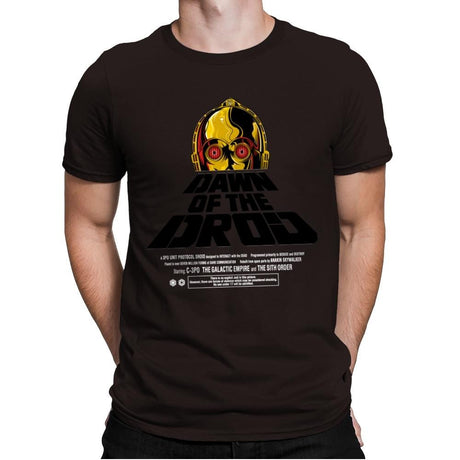 Dawn Of The Droid - Anytime - Mens Premium T-Shirts RIPT Apparel Small / Dark Chocolate