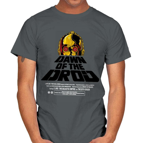 Dawn Of The Droid - Anytime - Mens T-Shirts RIPT Apparel Small / Charcoal
