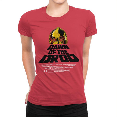 Dawn Of The Droid - Anytime - Womens Premium T-Shirts RIPT Apparel Small / Red