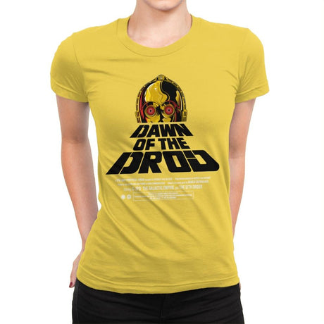 Dawn Of The Droid - Anytime - Womens Premium T-Shirts RIPT Apparel Small / Vibrant Yellow