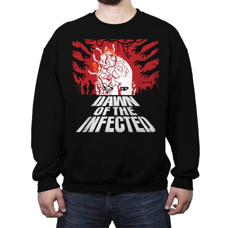 Dawn of the Infected - Crew Neck Sweatshirt Crew Neck Sweatshirt RIPT Apparel Small / Black