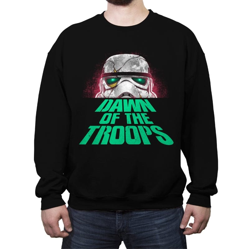 Dawn of the Troops - Crew Neck Sweatshirt Crew Neck Sweatshirt RIPT Apparel Small / Black