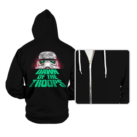 Dawn of the Troops - Hoodies Hoodies RIPT Apparel Small / Black