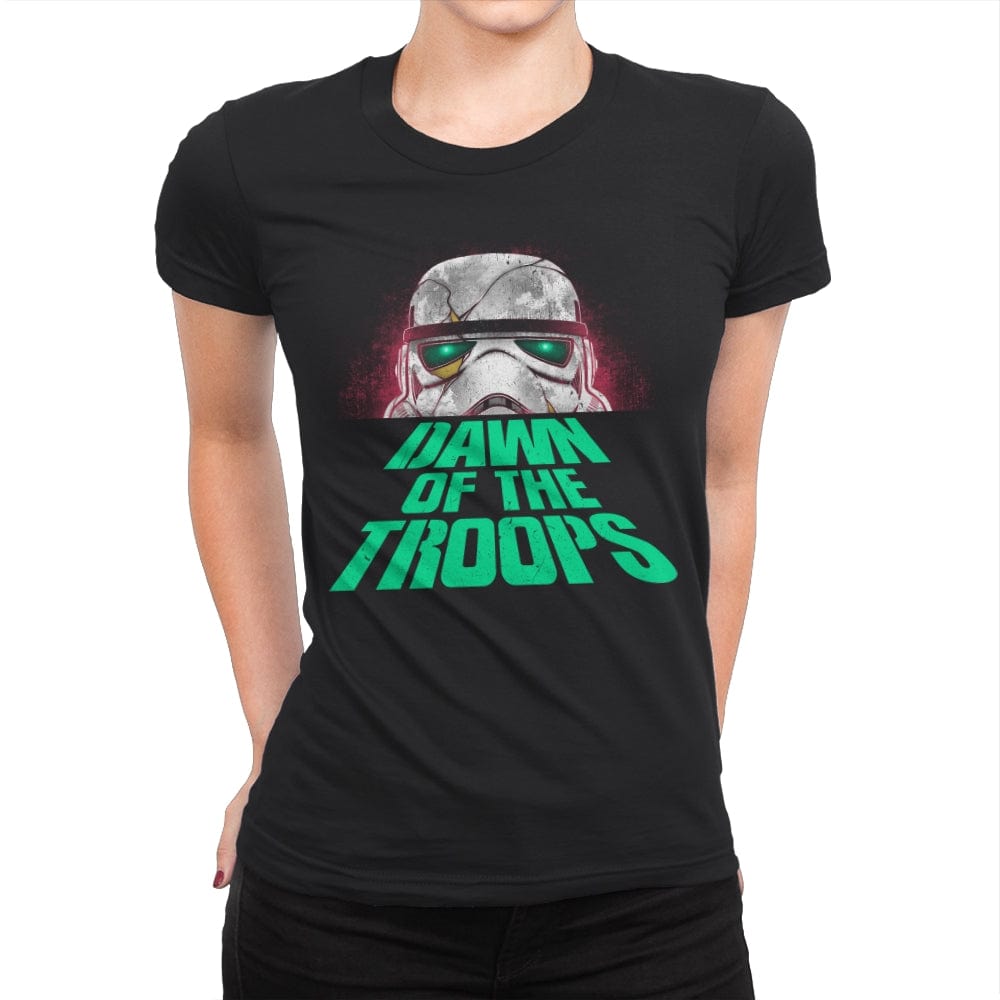 Dawn of the Troops - Womens Premium T-Shirts RIPT Apparel Small / Black